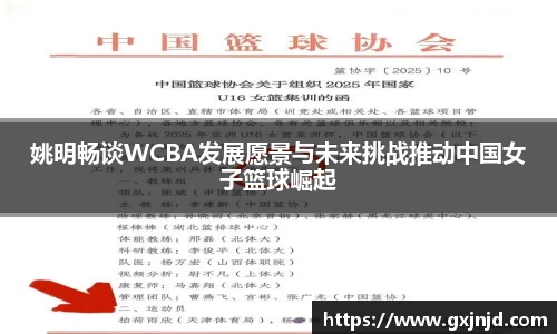 姚明畅谈WCBA发展愿景与未来挑战推动中国女子篮球崛起
